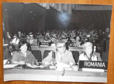 Conferinta generala UNESCO din Yugoslavia, 1980 , Mia Groza, fotografie de presa foto