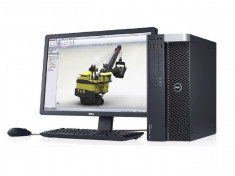 WORKSTATION DELL RANDARI 3D + MONITOR 23&amp;quot; t3600 e5 1650 64GB 120SSD 2TB Q 4000 foto