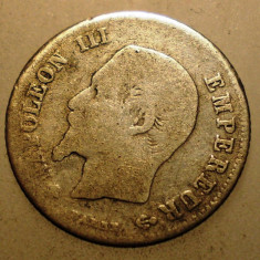 J.009 FRANTA NAPOLEON III 20 CENTIMES 1860 BB ARGINT