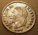 J.024 FRANTA NAPOLEON III 20 CENTIMES 1867 BB ARGINT, Europa