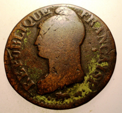 J.130 FRANTA 5 CENTIMES LAN 8 AA 1799-1800 foto