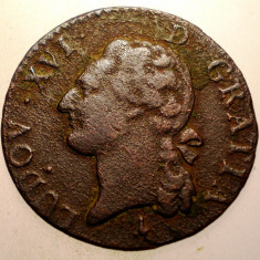 J.115 FRANTA LUDOVIC LOUIS XVI 1/2 SOL 1783 A 124000ex.