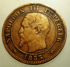 J.047 FRANTA NAPOLEON III 2 CENTIMES 1853 A foto