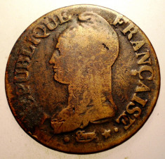 J.132 FRANTA 5 CENTIMES LAN 8 BB 1799-1800 foto