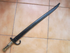 baioneta - iatagan/ sabie pt. pusca franceza chassepot model 1866 foto