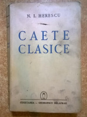 N. I. Herescu - Caete clasice foto