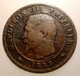 J.046 FRANTA NAPOLEON III 2 CENTIMES 1853 D mic, Europa, Bronz