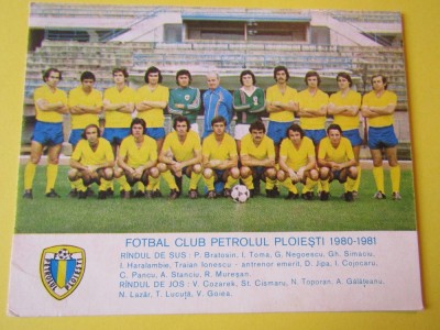 Foto echipa de fotbal - PETROLUL PLOIESTI (sezonul 1980-1981) foto