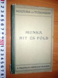 CARTE VECHE MAGHIARA - MUNKA HIT ES FOLD 1920, Dreptunghiular, Lemn