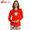 Pijama Dama Cu Maneca/Pantalon Lung, &#039;Awesome Today&#039; Red, Vienetta, Cod 1523