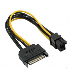 PLACA VIDEO cablu de alimentare SATA 15 Pin to PCI-E 6 foto