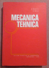 Mecanica Tehnica - A. Ripianu, P. Popescu, B. Balan foto