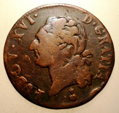 J.117 FRANTA LUDOVIC LOUIS XVI 1/2 SOL 1787 AA foto