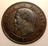 J.050 FRANTA NAPOLEON III 2 CENTIMES 1855 W XF, Europa, Bronz