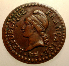 J.031 FRANTA 1 UN CENTIME LAN 6 A 1797-98 foto