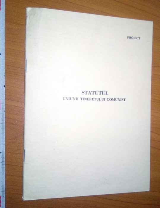 BROSURA COMUNISTA - STATUTUL UTC ,1970