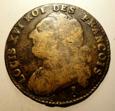 J.140 FRANTA LUDOVIC LOUIS XVI 12 DENIERS 1792 I foto