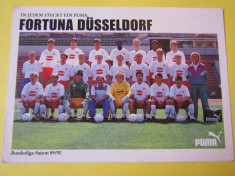 Foto echipa de fotbal - FORTUNA DUSSELDORF(Germania sezonul 1989-1990) foto