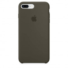 Husa Protectie Spate Apple iPhone 8 Plus Silicone Case Dark Olive foto