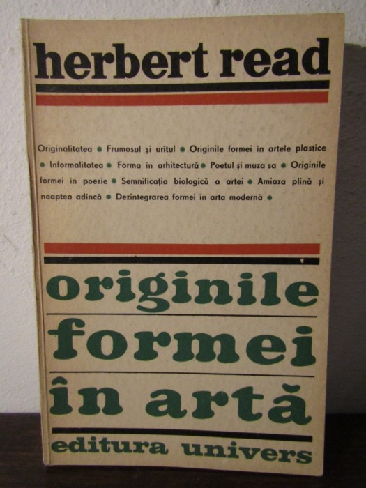 Herbert Read - Originile formei in arta