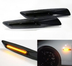 Semnalizari Aripa Led Carbon BMW E90, E91, E92, E93 tip F10 foto