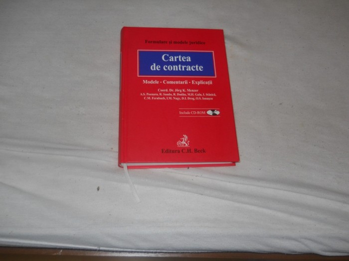 Cartea de Contracte- Dr. Jorg K.Menzer, Ed. C.H.Beck, 2007,Ed. a 1 a, Noua