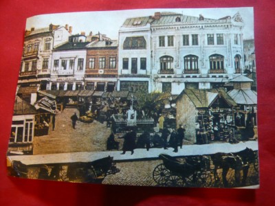 Ilustrata-Bucuresti- Curtea Veche -Piata de Flori la 1912 - Colectia Muzeul Arta foto