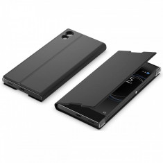 Husa Flip Cover Sony Style Cover Stand Black pentru Sony Xperia XA1 foto