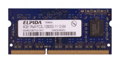 memorie ram laptop Elpida 4GB PC3L-12800 DDR3-1600MHz EBJ40UG8EFU0-GN-F 1.35V foto