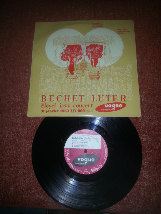 Sidney Bechet /Claude Luter-Pleyel Jazz Concert -Vogue 1952 France 10 &ldquo; vinil