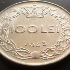 Moneda 100 Lei - ROMANIA, anul 1943 *cod 4578 XF