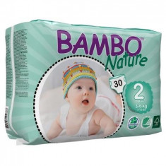 Scutece pentru copii Bambo Nature Mini , Nr. 2, 3-6 kg, pachet 30 buc foto