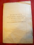 Statutul Asociatiei Generale a Invatatorilor din Romania 1939 Ed.Oltenia