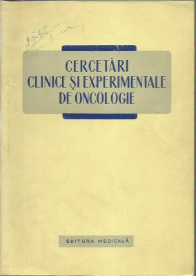 AS - A. Bandrovschi - CERCETARI CLINICE SI EXPERIMENTALE DE ONCOLOGIE foto