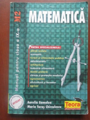 Matematica Manual pentru clasa a IX-a M2 foto