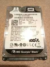 Hard Disk/HDD SATA WESTERN DIGITAL SCORPIO BLACK 320GB 100% HEALTH Laptop 7200RM foto