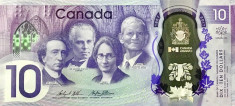 Bancnota Canada 10 Dolari 2017 - PNew UNC ( polimer - comemorativa ) foto