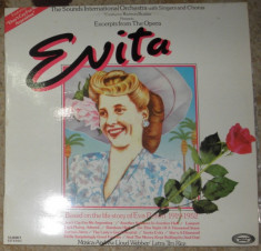 vinyl/vinil Evita - Andrew Lloyd Webber, Tim Rice,musical ?,Spain 1977,ca nou foto