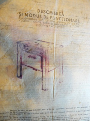 Descrierea ,functionarea Masinilor de gatit 2,3,4 ochiuri ,facturi butelie 1971 foto