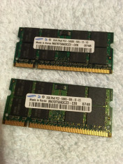 Kit Memorie RAM laptop Samsung 4GB DDR2 ( 2 x 2GB ) Dual Channel 667Mhz foto