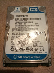 Hard-disk / HDD SATA WESTERN DIGITAL SCORPIO 320GB WD3200BEVT Defect - Zgomote foto