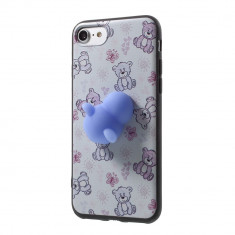 Carcasa protectie spate cu urs Squishy pentru iPhone 7 / iPhone 8 foto