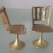 Set 2 scaune cupru, decorative, 6 cm