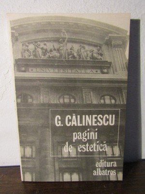 PAGINI DE ESTETICA -GEORGE CALINESCU foto