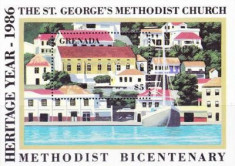 Grenada 1986 - 200th Methodist Church, colita neuzata foto