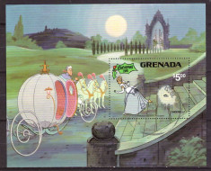 Grenada 1981 - Cinderella-Disney, colita stampilata foto