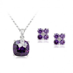 Set bijuterii Exquisite Purple Stone foto