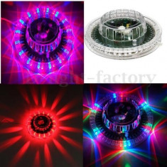 Lumini disco 48 led rgb control vocal 220v foto