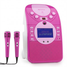 Auna ecran Steaua karaoke Camera CD USB SD MP3 inclusiv. 2 x microfon roz foto