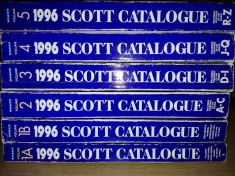 Cataloage timbre SCOTT 1996, set complet 6 volume foto